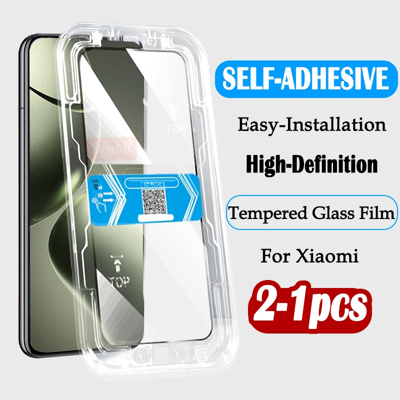 

One-key Installation See-through Tempered Glass For Xiaomi 14 14T 13 13T 12T Screen Protector Poco F6 X6 M6 C61 C65 C55 C50 Pro
