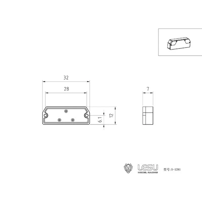Auf Lager LESU 1/14 Kunststoff-Rückleuchten für A0020 Tamiya Hydraulischer Anhänger RC Traktor LKW Ferngesteuertes Spielzeugauto Rücklampe – Detail 1