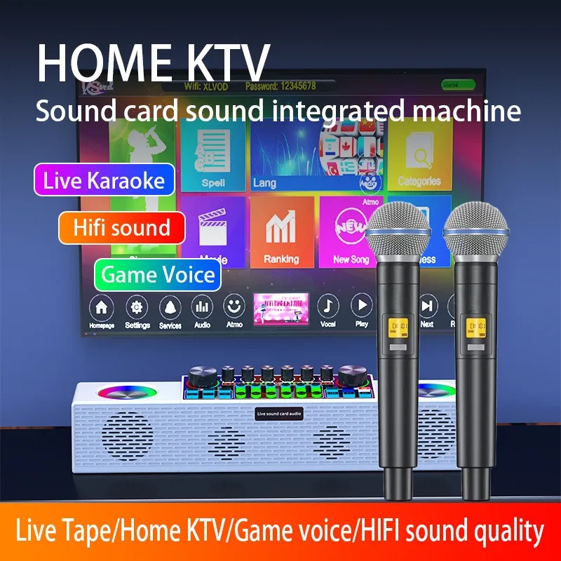 

Live Sound Card Audio Machine English Version for Multi-scene Support Multi-platform Live Singing