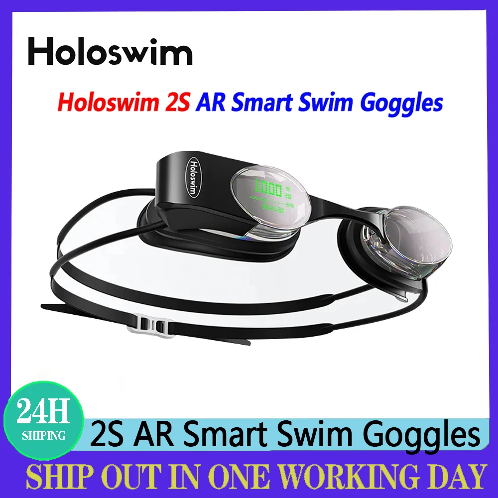 Holoswim 2S AR نظارات السباحة الذكية مكافحة الضباب نظارات السباحة جهاز تعقب للياقة البدنية OLED يظهر المقاييس نظارات