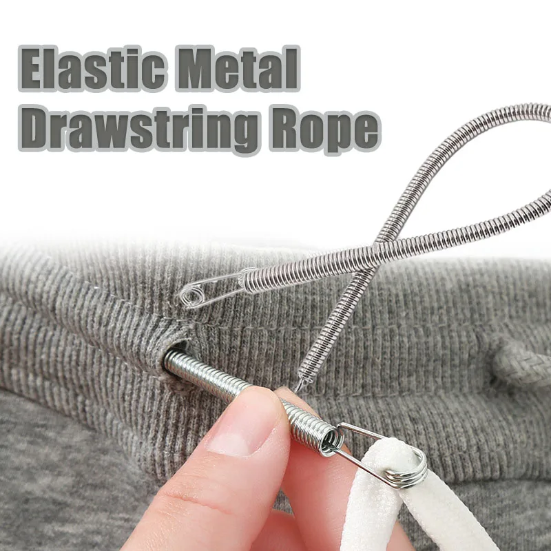 

1/3/5pcs Elastic Metal Drawstring Rope Threaders Bendable Rope Threading Tool DIY Sewing Accessories for Hoodie Waist Band