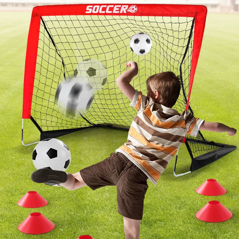 Draagbare voetbaldoelen voor kinderen, speelgoed, training, voetbaldoel voor sport, speeltuin, voetbalnet voor kinderen, opvouwbare voetbaldoelen, achtertuin