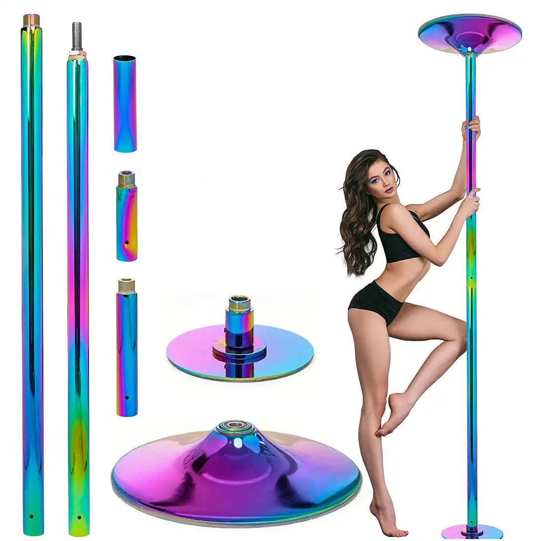 

Fitness Colorful Dance Pole Portable 45mm Stainless Steel Spin Stripper Dance Pole