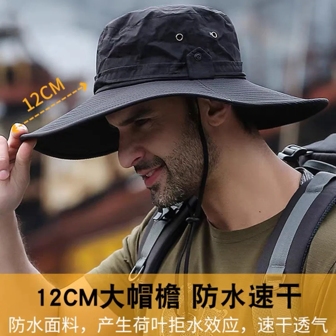 Western cowboy hat women can store outdoor mountaineering sunshade hat day fisherman hat summer hiking travel big cornicehats