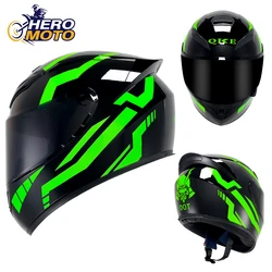 Motorcycle Helmets Breathable Full Face Helmet Motocross Helmets Anti-Fall Motorcycle Protector Equipment Wear-Resistant S-3XL