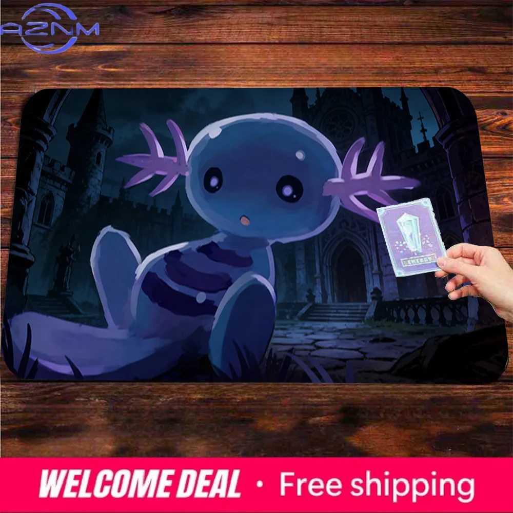 Dark Gothic Castle Purple Wooper TCG Playmat Non-Slip Rubber Washable Large Gaming Mouse Pad