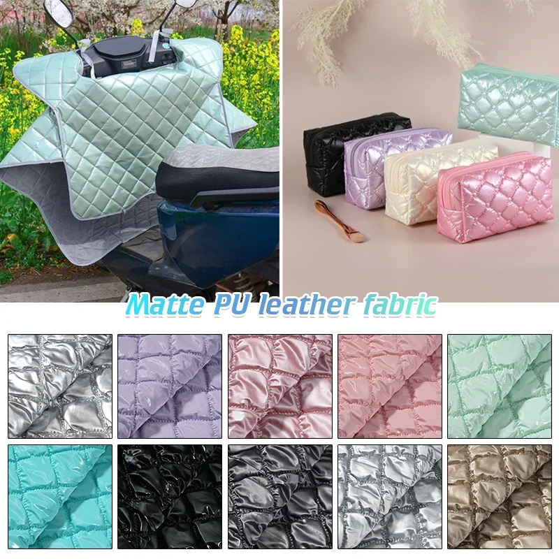 

Quilted Cotton Composite Pu Leather Soft Matte Finish 100X137Cm Perfect for Diy Luggage Garments and Fashion Accessories