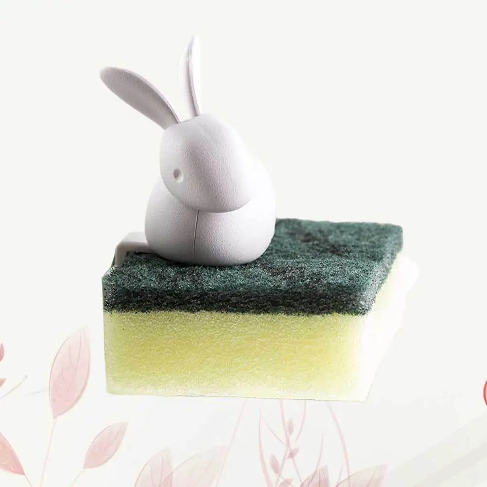 

Plastic Kitchen Sponge Storage Rack Draining Holder Practical Multifunctional Kitchen Tool Easy Install No Drill