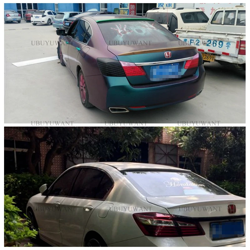 Car Tail Wing Decoration For Honda Accord 9th 2014 2015 2016 ABS Plastic Primer Color Rear Trunk Spoiler