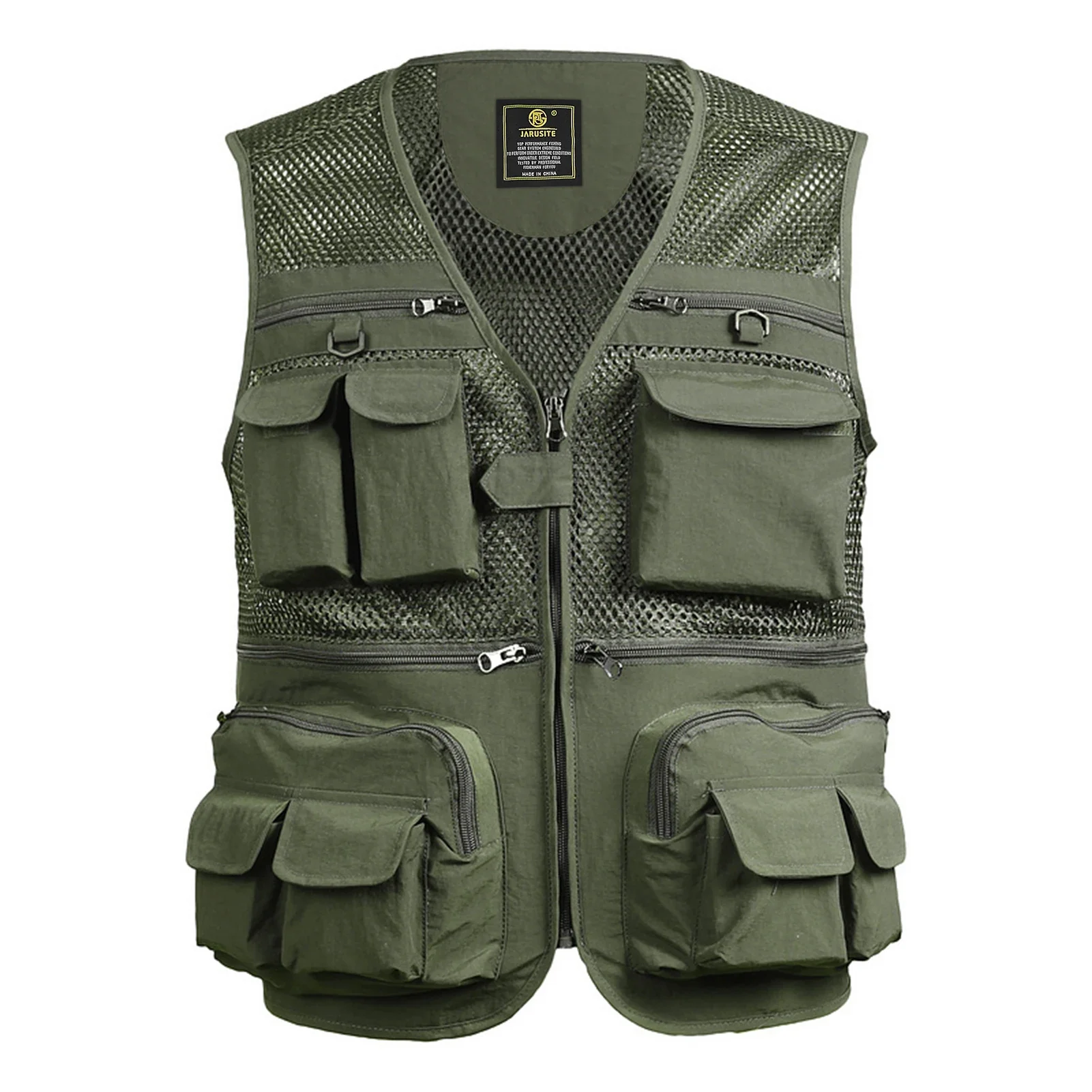 

Fishing Vest Breathable Fishing Travel Mesh Vest with Zipper Pockets Summer Work Vest for Outdoor Activities