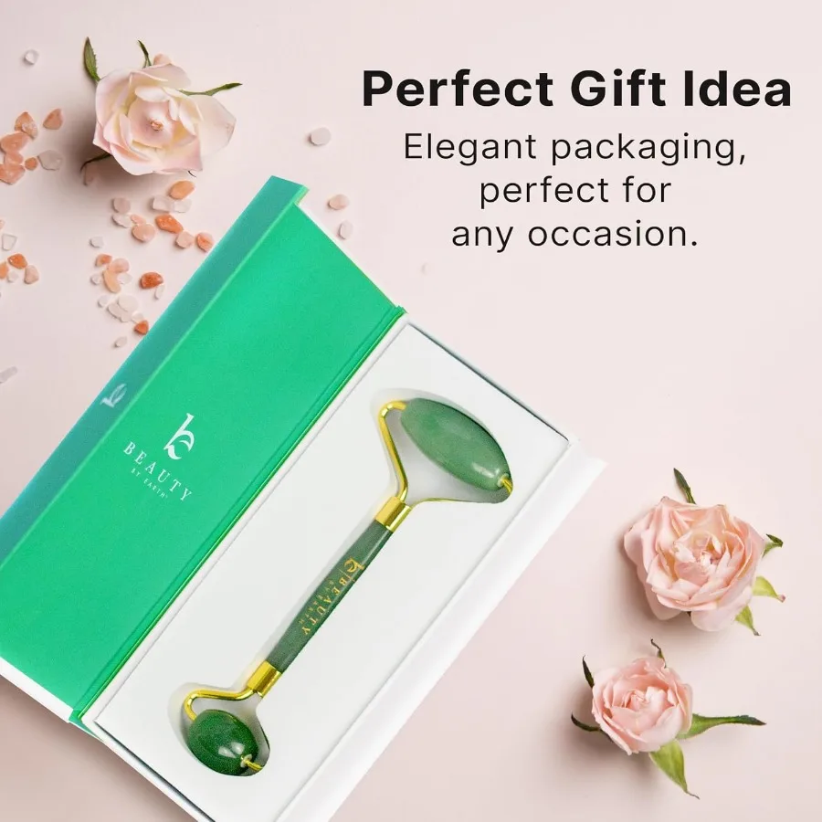 Jade Roller สําหรับใบหน้า Smoothes Fine Lines ริ้วรอย Face Massager Skin Care เครื่องมือขนาดเล็ก Eye Roller สําหรับ Puffy Eyes DePuffing