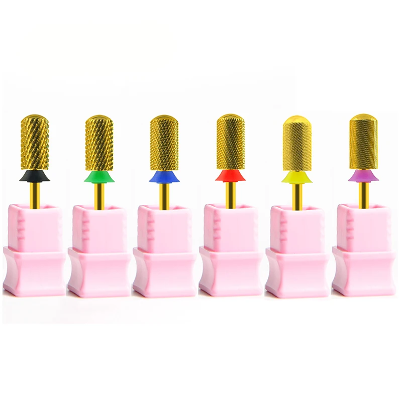 6.6mm suave superior grande barril bits 3/32 carboneto prego broca fresa para manicure equipamentos da arte do prego ferramentas