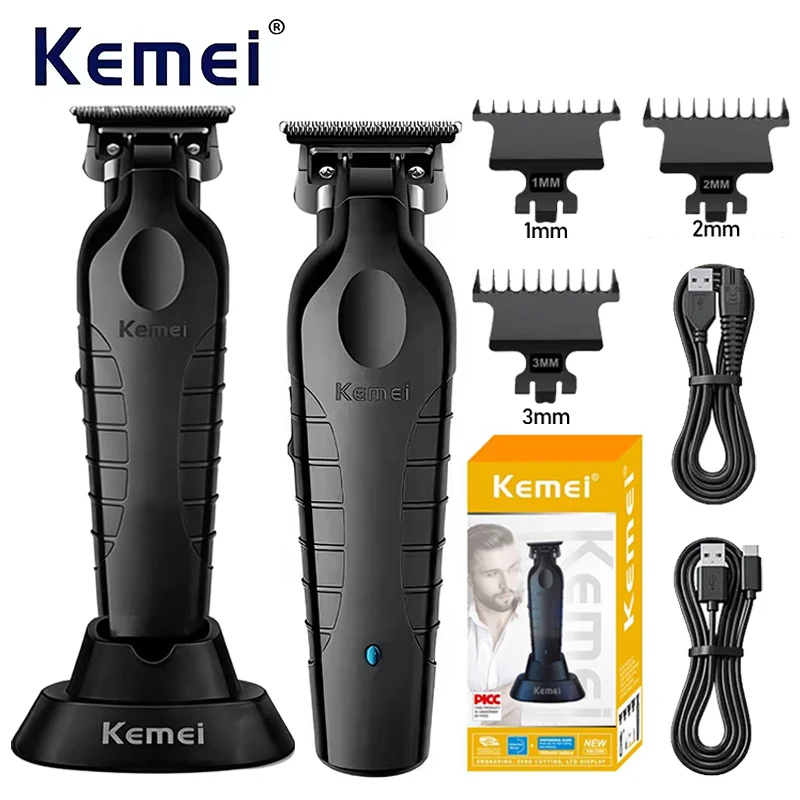 

Kemei Km-2299 USB Fast Charging Barber Machine Blades Hair Cutter Rechargeable Cordless Hair Trimmer Hair Clippers Men Trimmer