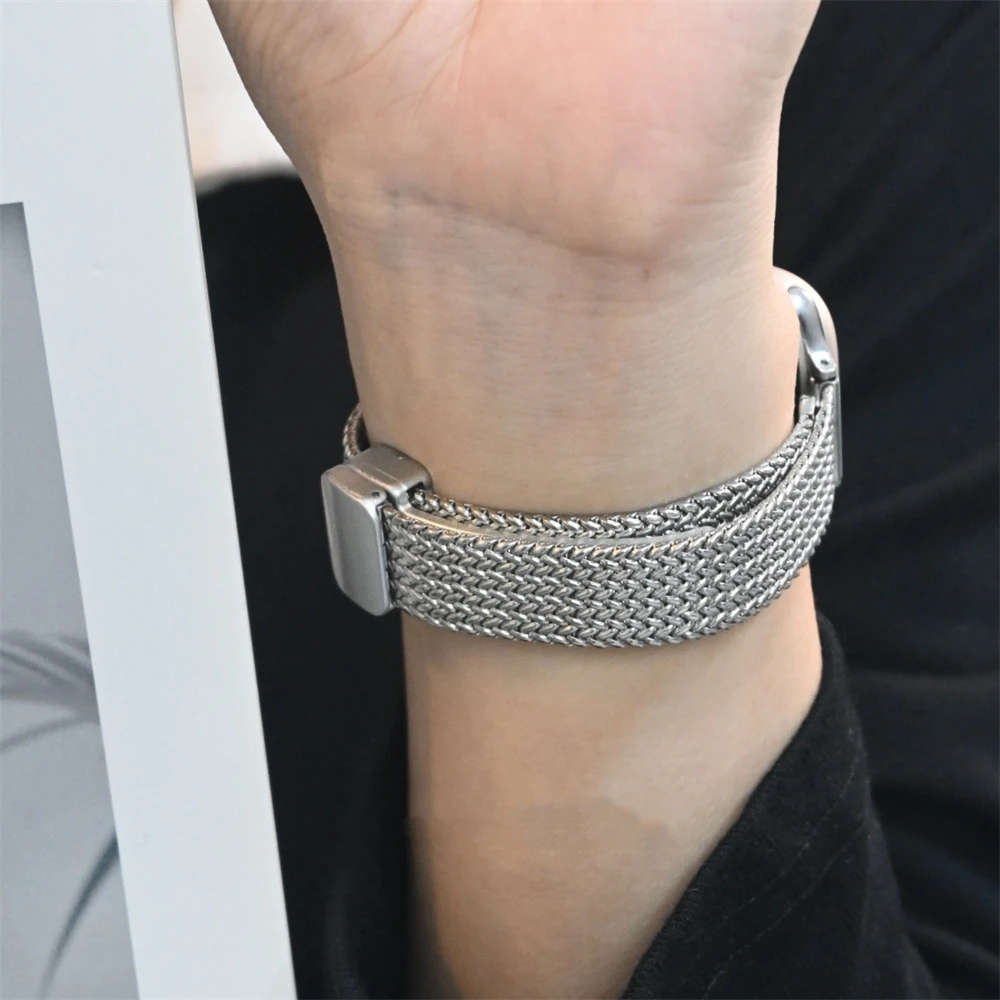 Apple Watch用の豪華なグレインヘッドストラップ,メタルバンド,Apple Watch用,ウルトラ,9,8,7,6,3,5,4,2,se,ins,49, 45 42, 44mm, 40mm, 41, 38