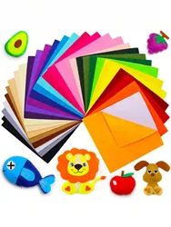 22pcs-Pre Cut Craft Felt Fabric Sheets, Sewing Felt Squares for Patchwork felt sheets felt squares craft felt felt sheet DIY