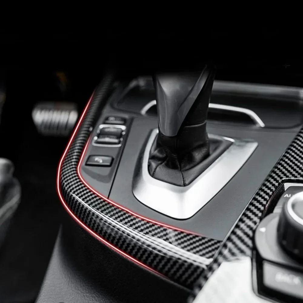 

LHD For BMW 3 4 Series F30 F31 F32 F36 3GT 320i ABS Carbon Car Central Control Gear Shift L Shape Strips Trim Accessories