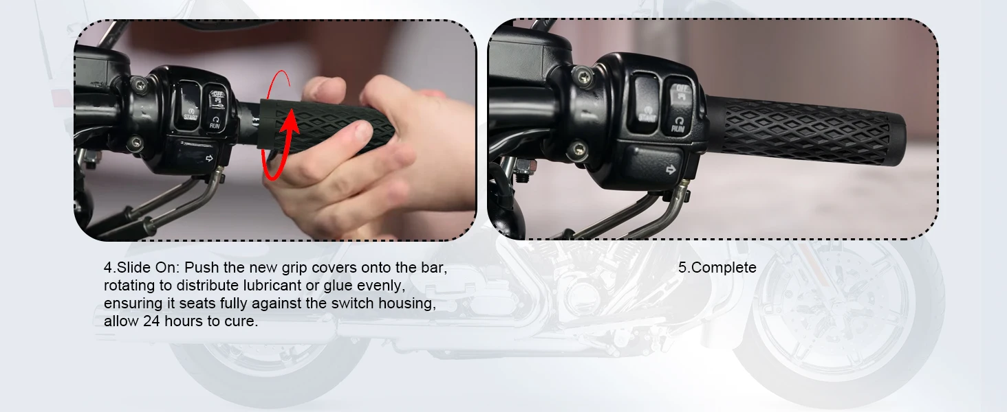 Motorrad 1" Lenkergriffabdeckung für Harley Most Touring Softail Sportster Dyna, ein Paar – Detail 7