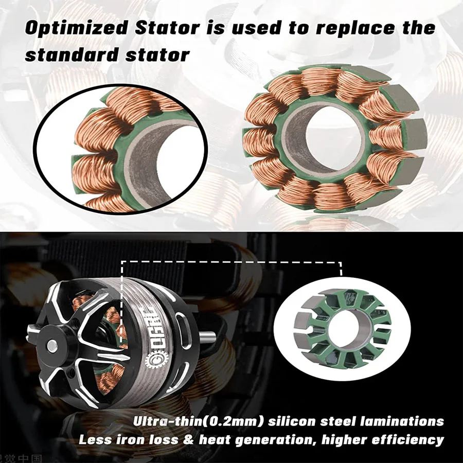 Esilun Outrunner Brushless Motor 1400KV RC Models Brushless Motor for SCX24 C10 JLU Deadbolt Gladiator Bronco Crawler Car Parts