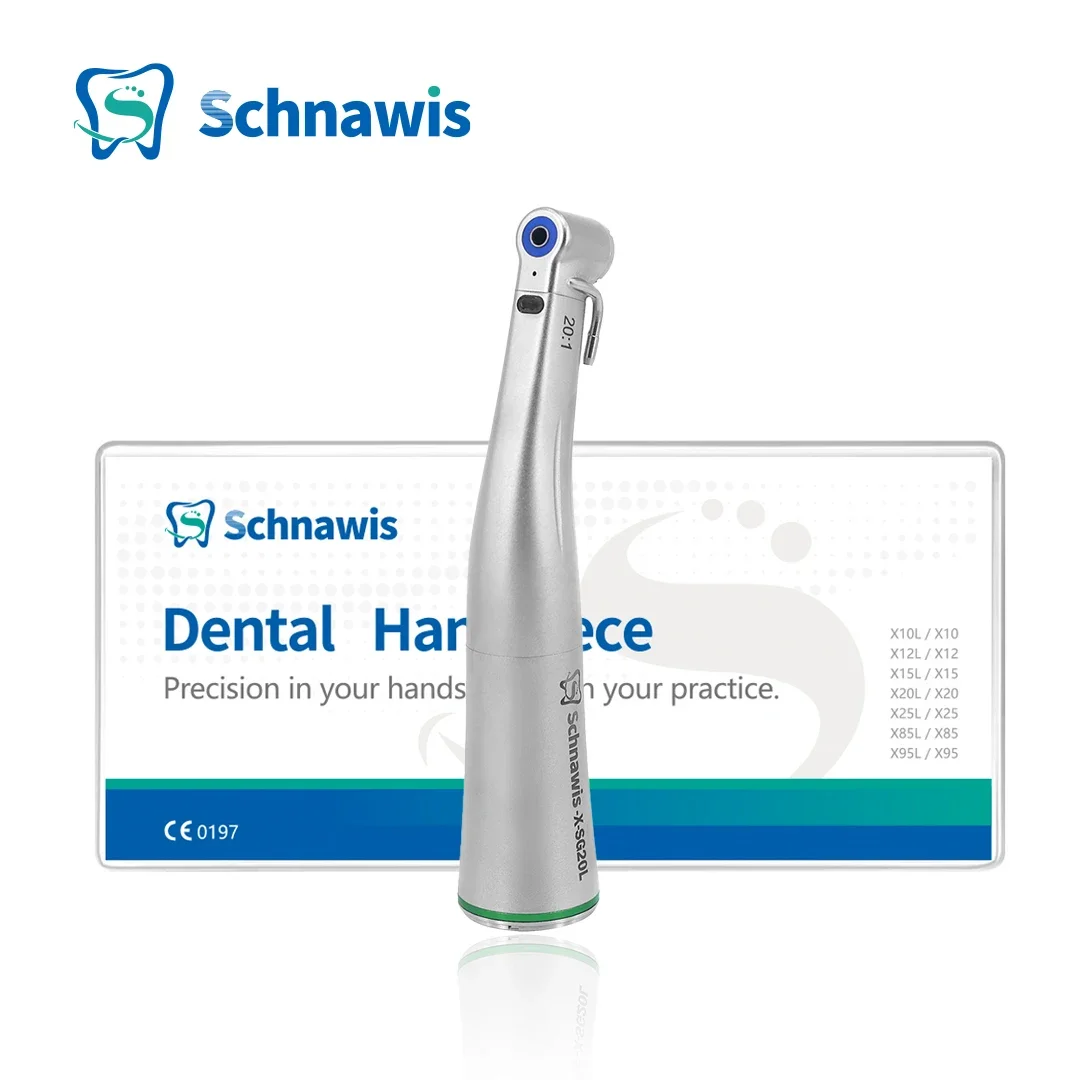 Dental Low Speed Handpiece 20:1 Fiber Optic One piece inseparable Dental Surgery Implant Handpiece With Led Teeth Polishing Tool