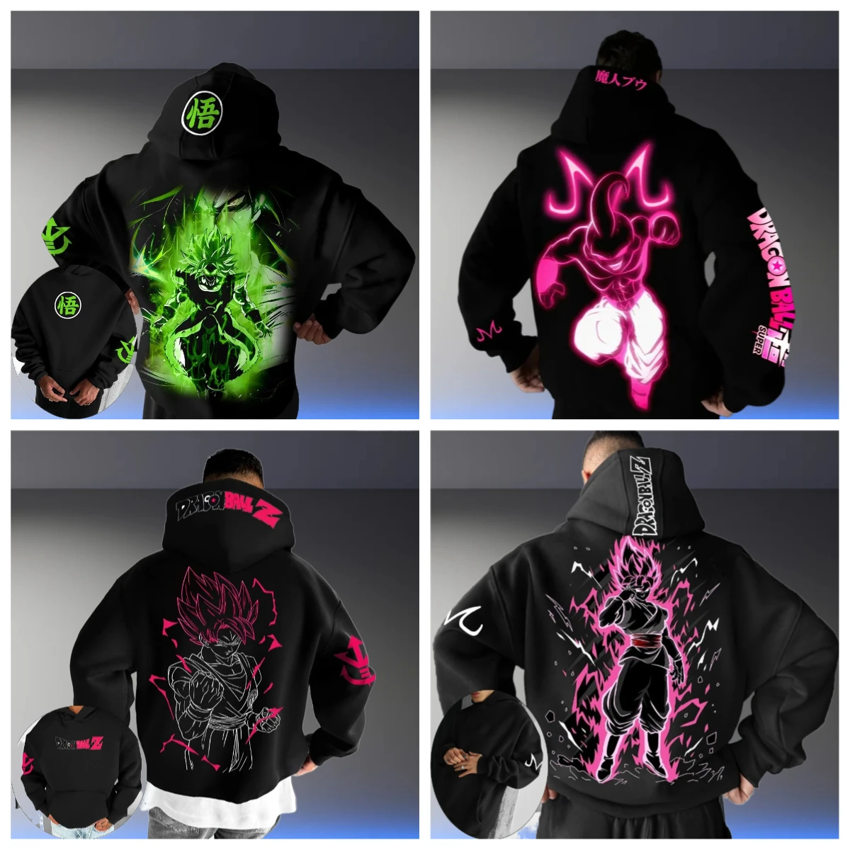 

Последние аниме One Piece Dragon Ball Demon Slayer Весенне-осенние мужские толстовки с 3D принтом Модные мужские и женские уличные толстовки
