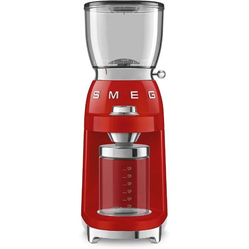 Smeg 50's Retro Style Aesthetic Coffee Grinder, CGF01 (Red) Large