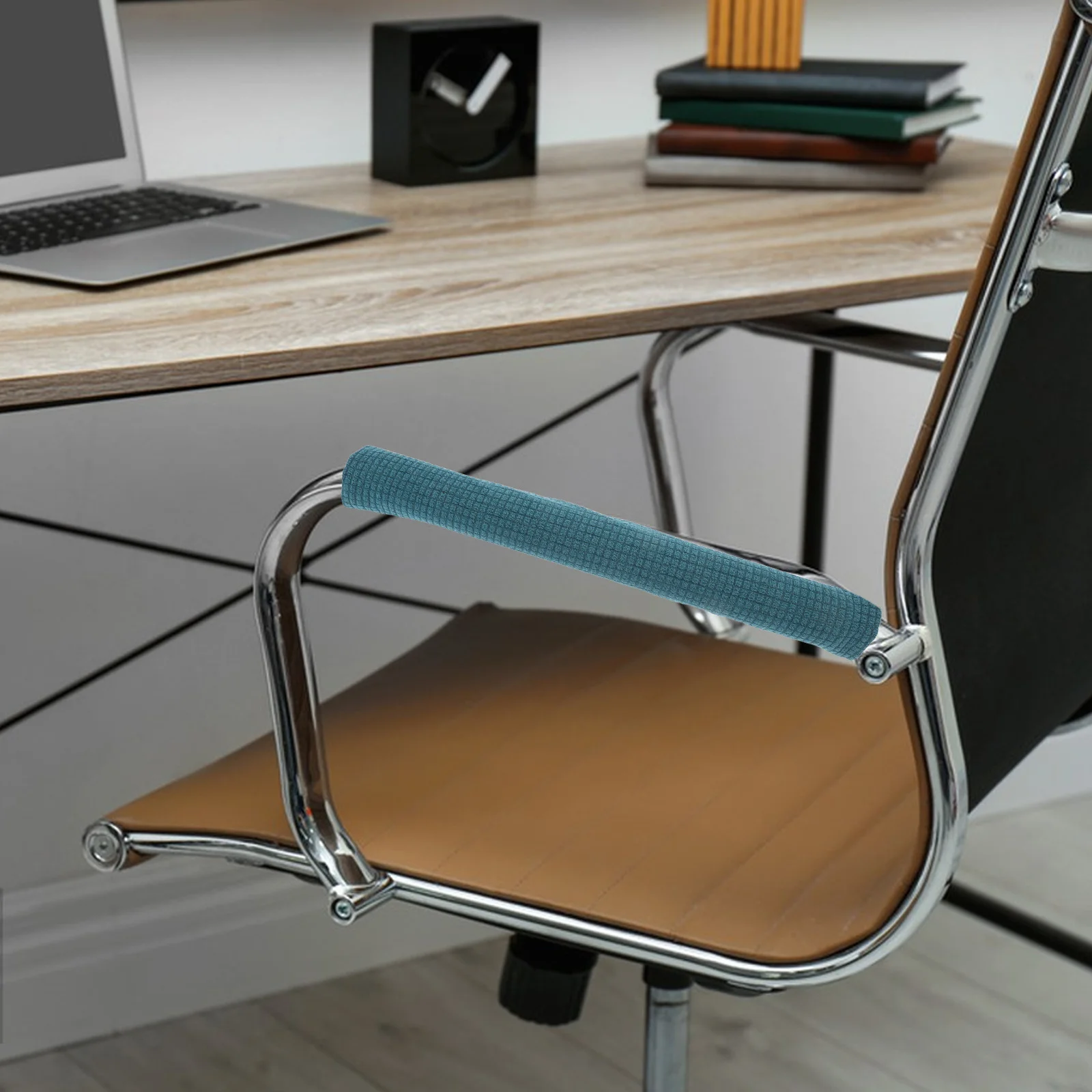 

1Pair Office Chair Armrest Covers Stretch Jacquard Zipper Waterproof Computer Chair Armrest Slipcover Protector for Home