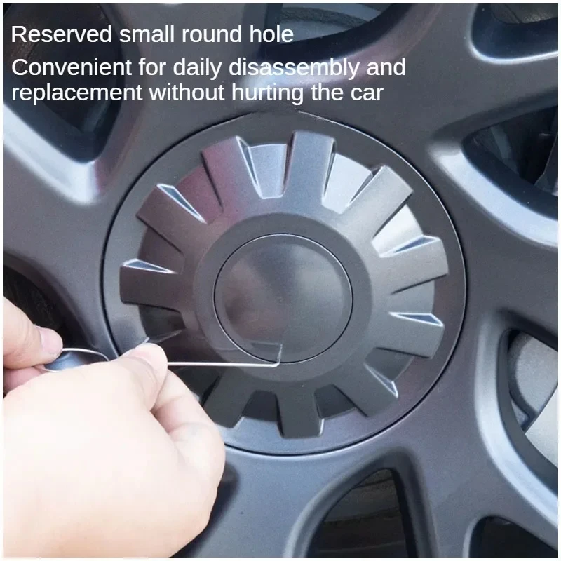 For Model 3 2023 Car Center Hub Caps 18-Inch Screw Caps for Tesla for Model 3 2023 Tire Hub Protective Cover Accessories