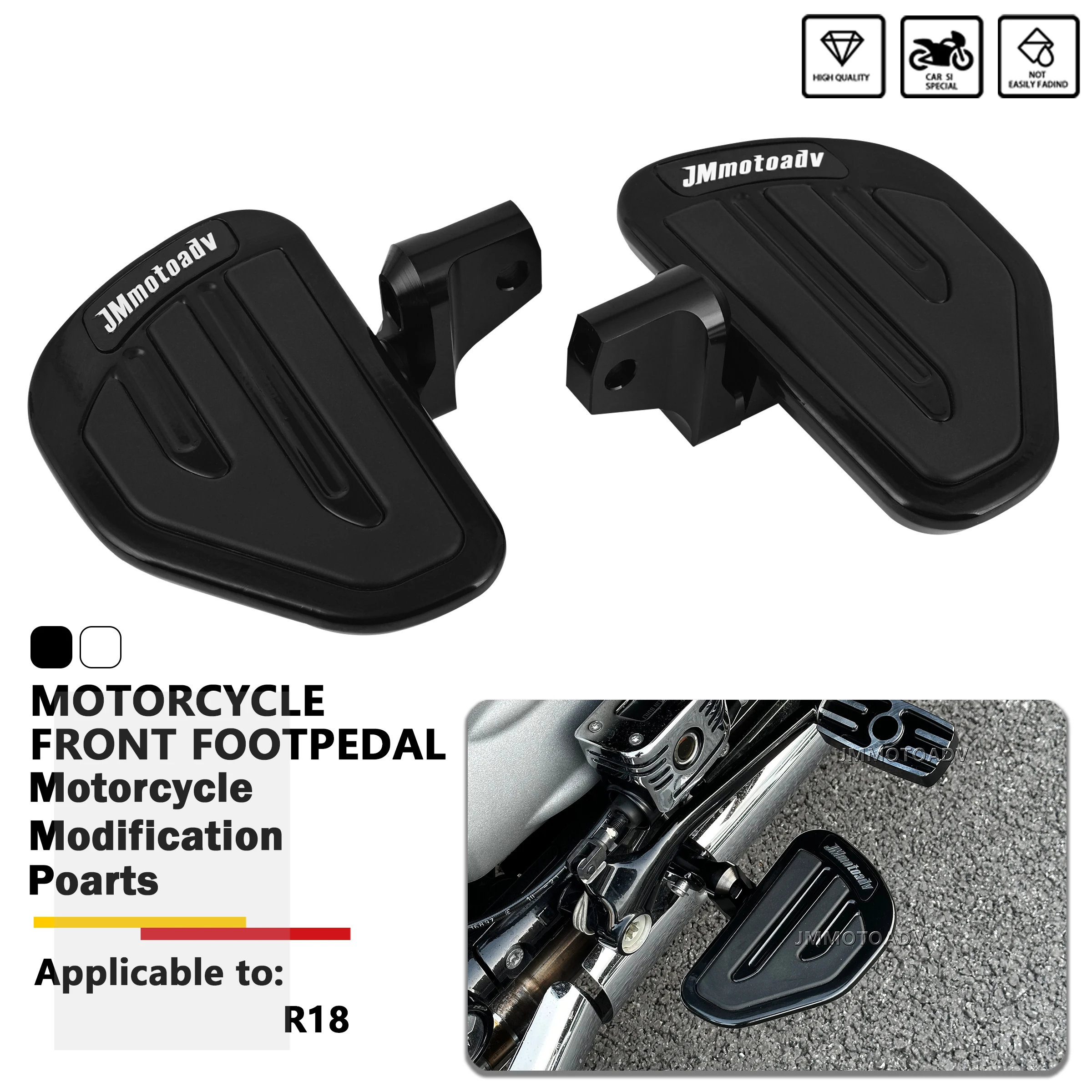 Rustproof Scratch Resistant Front Footboard for BMW R18 Motorcycle Driver Foot Pedal Durable Non-Slip Replacement Parts