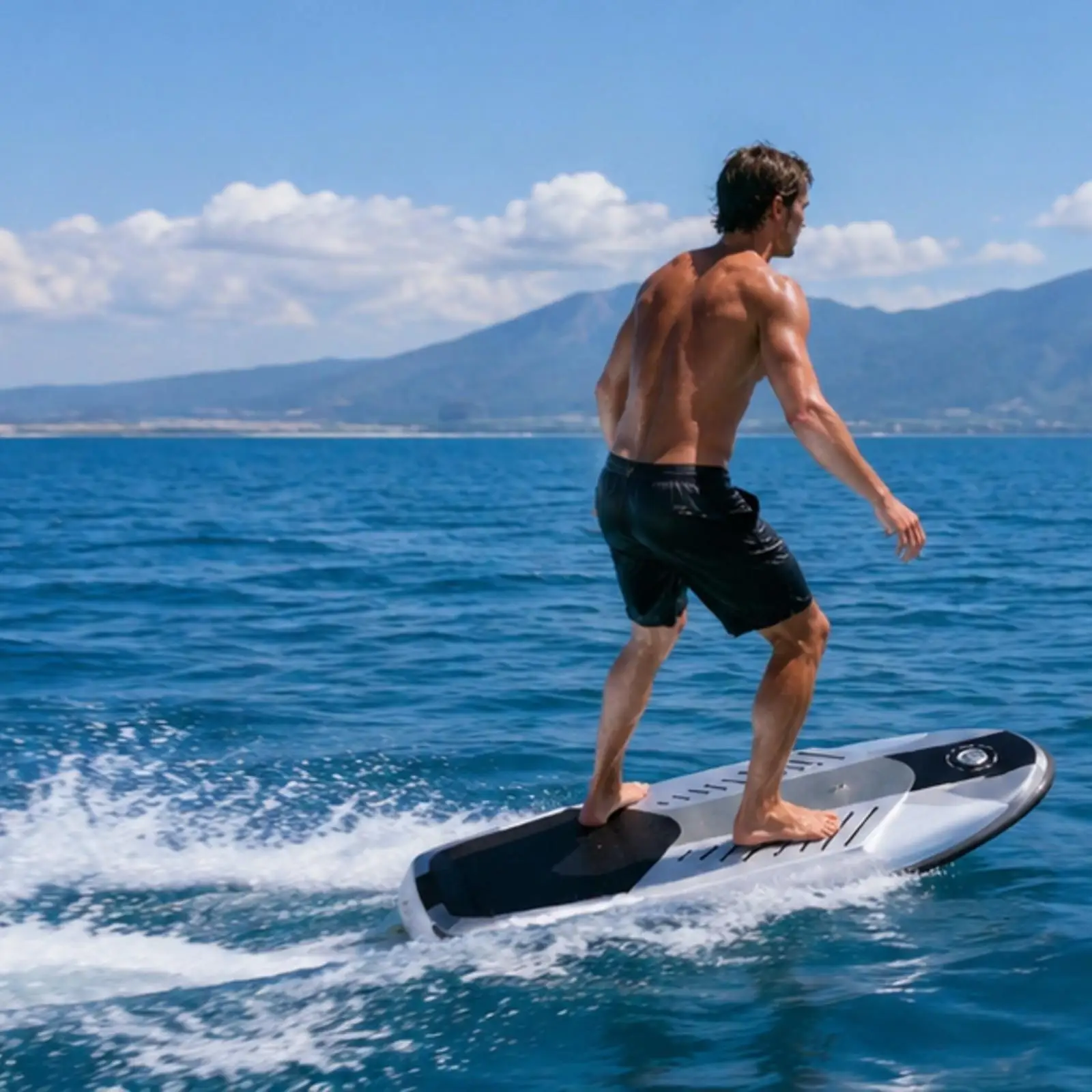All Level Inflatable Surfboard with Foil Mounting Area Easy Inflate Deflate Drop Stitch Fabric for Foil Riders - view 4