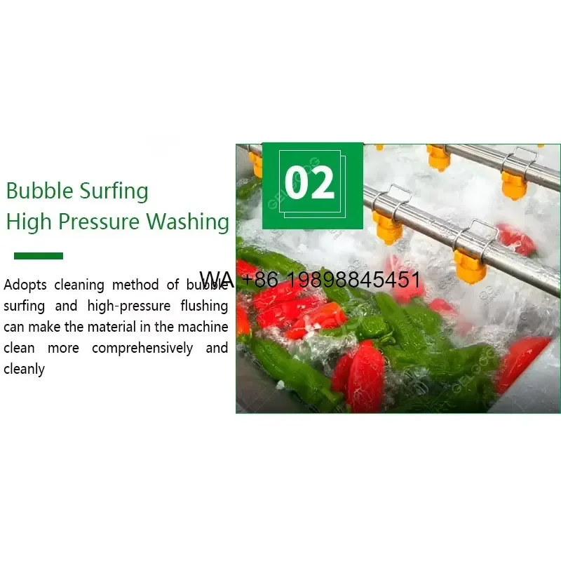 Wmwmnu for Garlic Bean Sprout Tomato Vegetable Fruit Washer Drying Sorting Cleaning Washing Line