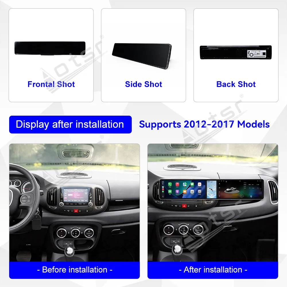 Triple HD Screen Android Car Radio For FIAT 500L 2012~2017 Car Multimedia Player GPS Navigation CarPlay Auto IPS Head Unit