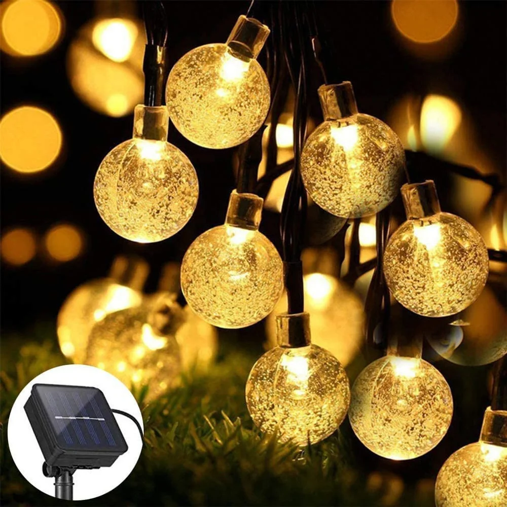 

100 LEDs 13M Crystal Ball Solar Lamp Outdoor IP65 Waterproof String Fairy Lights Solar Garden Garlands Christmas Decoration