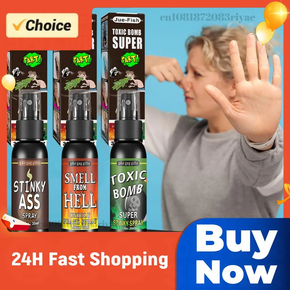 30ml Fart Spray Party Supplies Plastic Liquid Fart Gag for Adults Kids Terrible Stinky Fart Spray Non Toxic Halloween Funny Toys