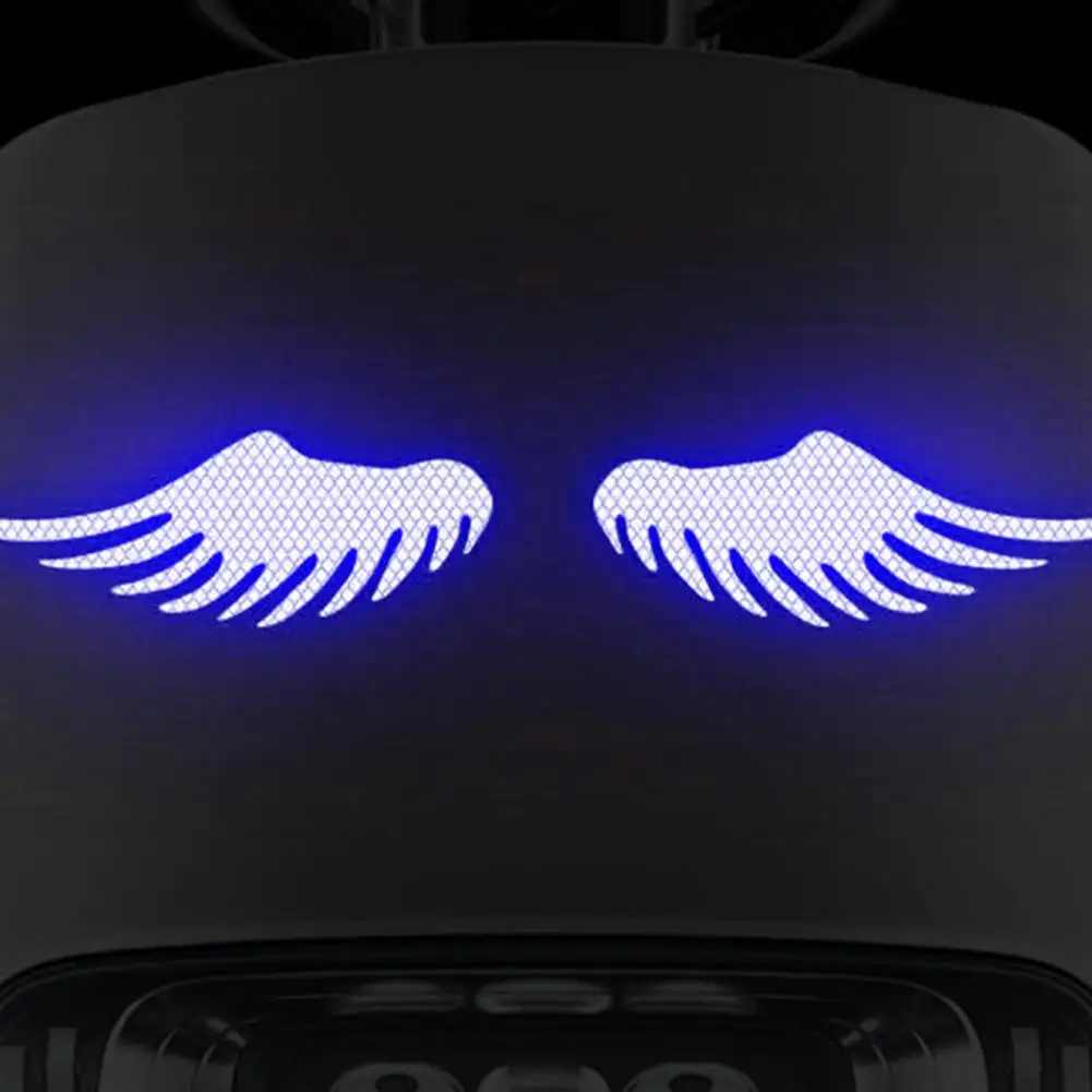 Car Body Warning Sticker 2Pcs Excellent Reflective Bright Color  Angel Wing Car Auto Sticker Decal Vehicle Supplies