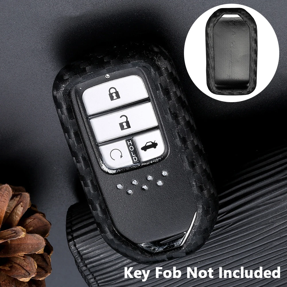 2pcs Car Key Cases For Honda Accord 2013-2019 Silica Gel Keychain Bag Car Remote Control Housing Decorative Accessories