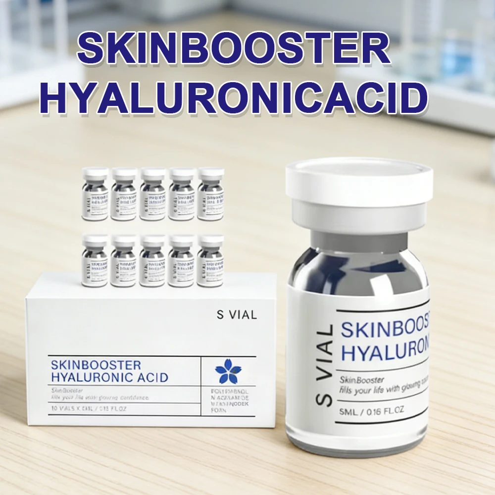 5ml PDRN Hyaluronic Acid Ampoule Skin Booster Serum Kit Skin Care with Niacinamide Moisturizing Water Locking Hydrating Skin