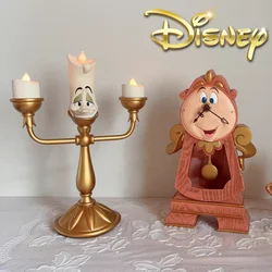 Originale Disney La Bella E La Bestia Figura Giocattoli Lumiere Luci Notturne Candelieri Desktop Cogsworth Orologio Decorazione Di Natale Regali