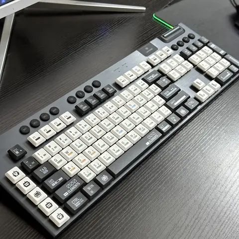 로지텍 G913 G913TKL G915 용 오리지널 PBT 키캡 세트, 화학 요소 패턴, 맞춤형 우팅 기계식 키보드 키캡