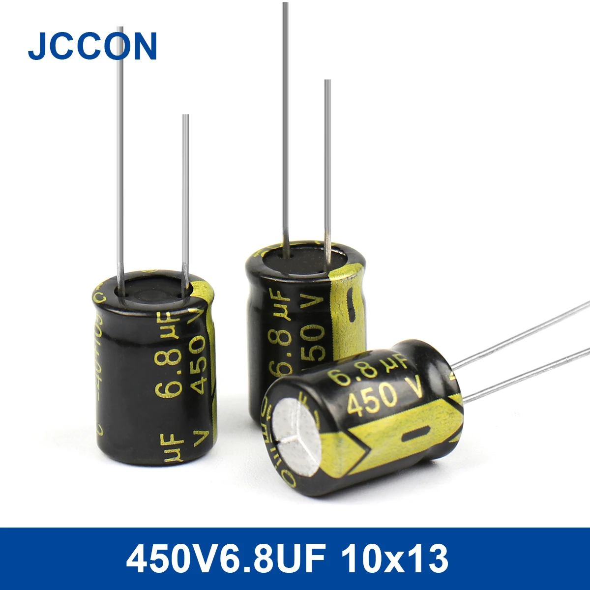 10Pcs JCCON Aluminum Electrolytic Capacitor 450V6.8UF 10x13 High Frequency Low ESR Low Resistance Capacitors