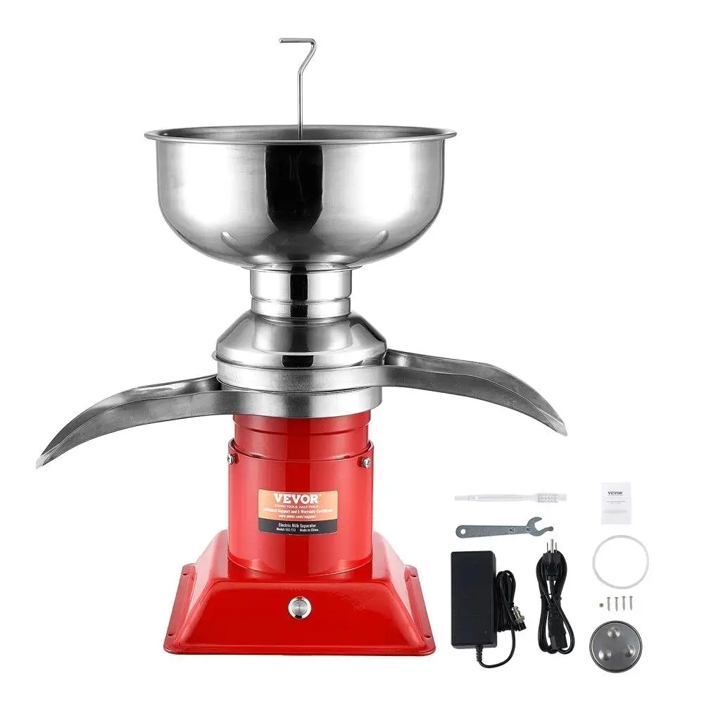 

Milk Cream Separator 304StainlessSteel Electric 100LPH 10500RPM 30W 5LBowl 100240V