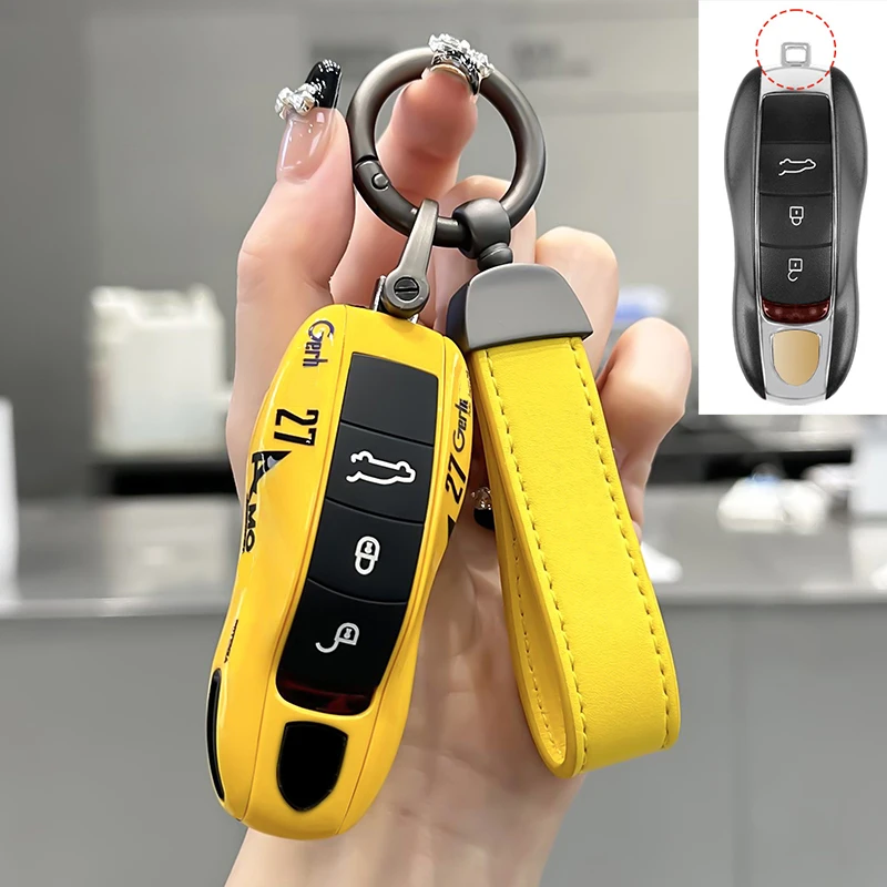 For Porsche Cayenne 718 Panamera 911 Macan Boxster Cayman Remote Car Multiple Painting Key Case Replace Cover Accessories