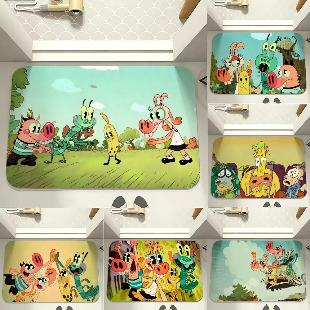 Cartoon P-Pig Goat Banana Cricket Floor Mat carpet diatom mud bathroom quick-drying absorbent floor mat household bathroom
