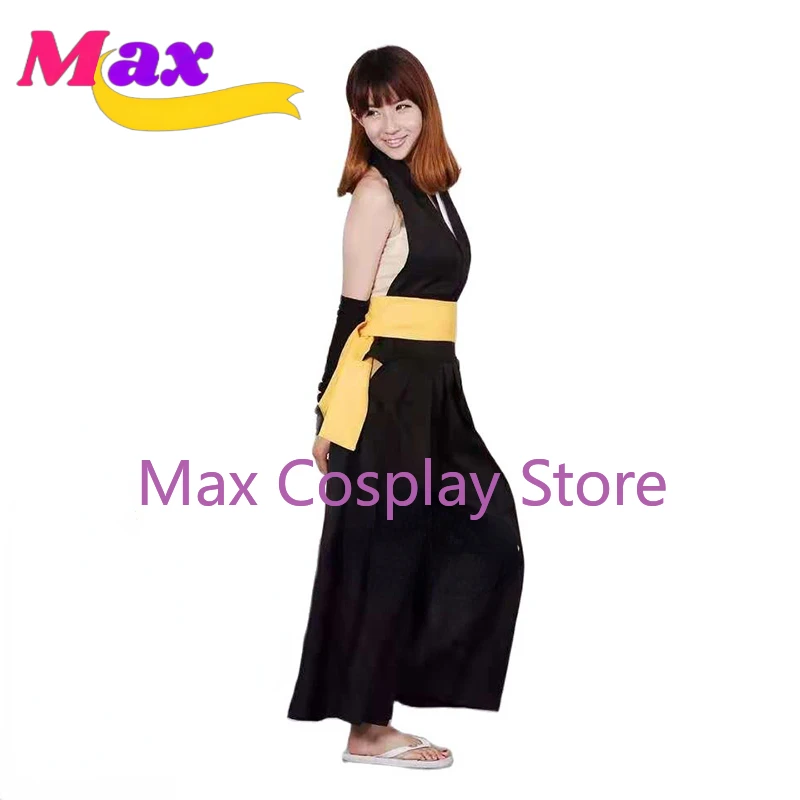 Max Cos Anime Cosplay The Second Season Division Captain Soi Fon Costume Women Black Sexy Backless Battle Uniform Custom size