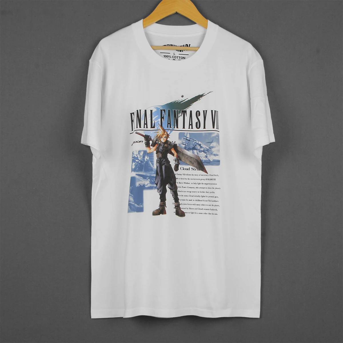 Camiseta de Final Fantasy VII, Camisa de algodón de manga corta con diseño de nubes y confeti, videojuegos cuadrados, Chocobo Kingdom, corazones, SaGa Mana