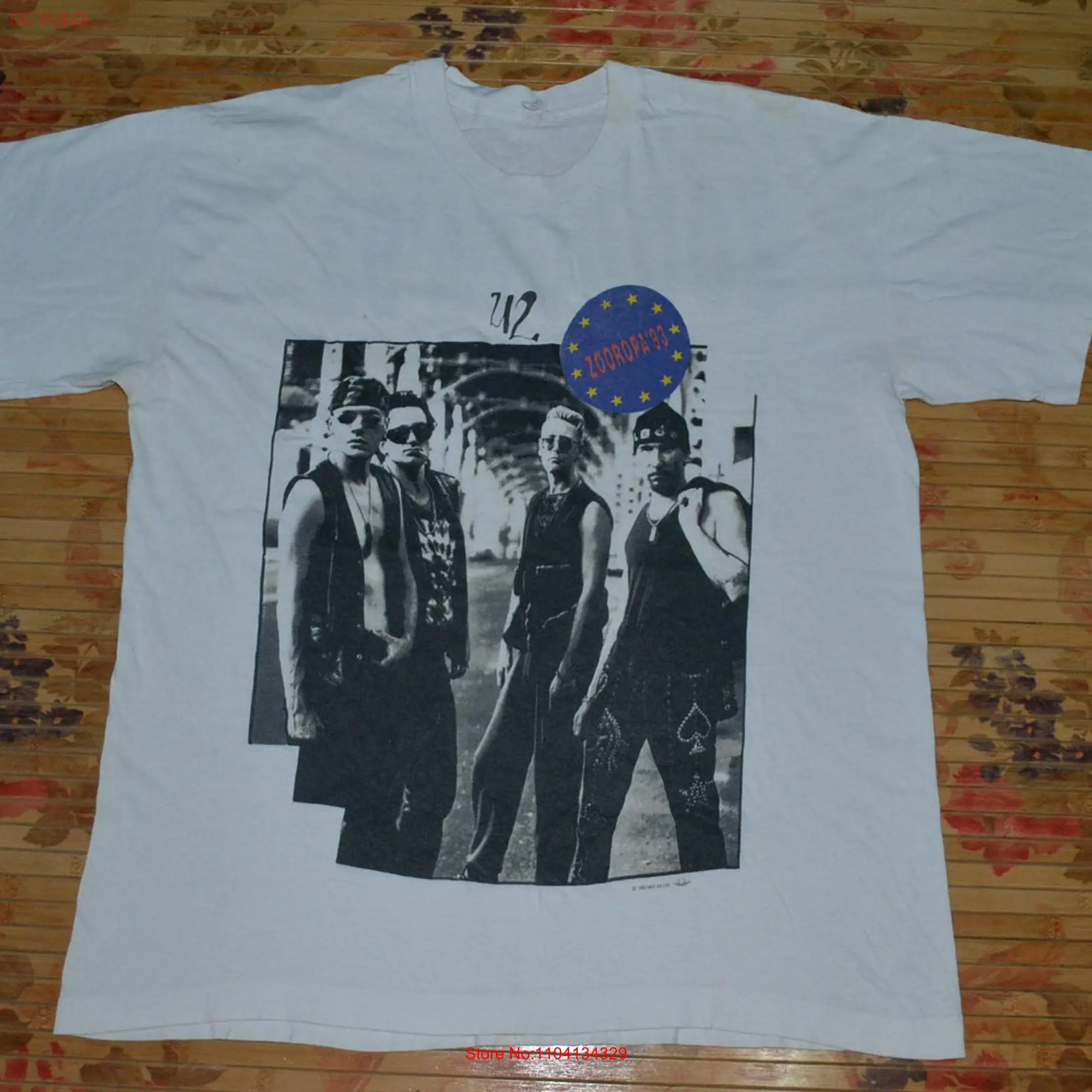 Vintage 1993 U2 Zooropa Tour Concert Promo album rare 90s T shirt long or short sleeves