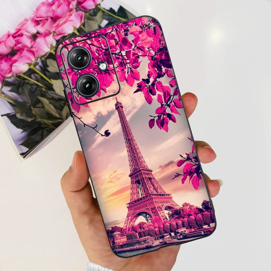 For Moto G54 G84 5G 2023 Case Fashion Butterfly Soft Silicone Black Funda For Motorola Moto G54 Coque G 54 G 84 Moto G14 Housing