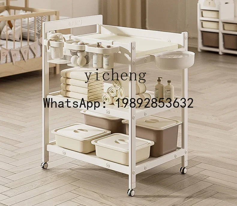 طاولة تغيير الحفاضات من AH، مكتب رعاية الطفل، سرير كامل متعدد الوظائف، متحرك لحديثي الولادة، طاولة رعاية الطفل #6