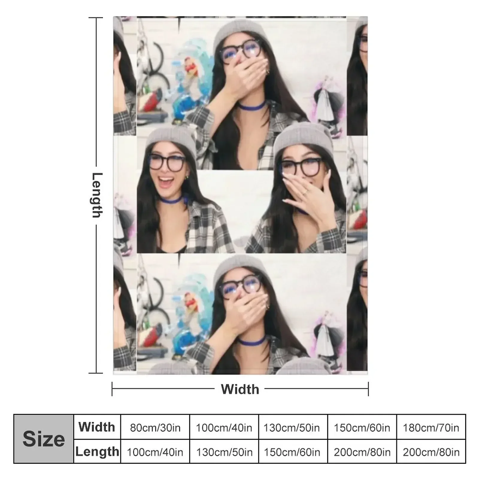 Sssniperwolf laughing collage Throw Blanket Summer Beddings Plush Sofas Blankets