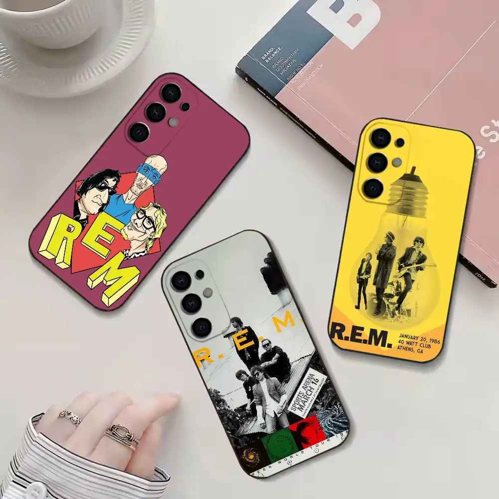 

band R.E.M phone Case For Samsung S25,24,21,22,23,30,Ultra,20,Plus,Fe,Lite,Note Black Soft Cover