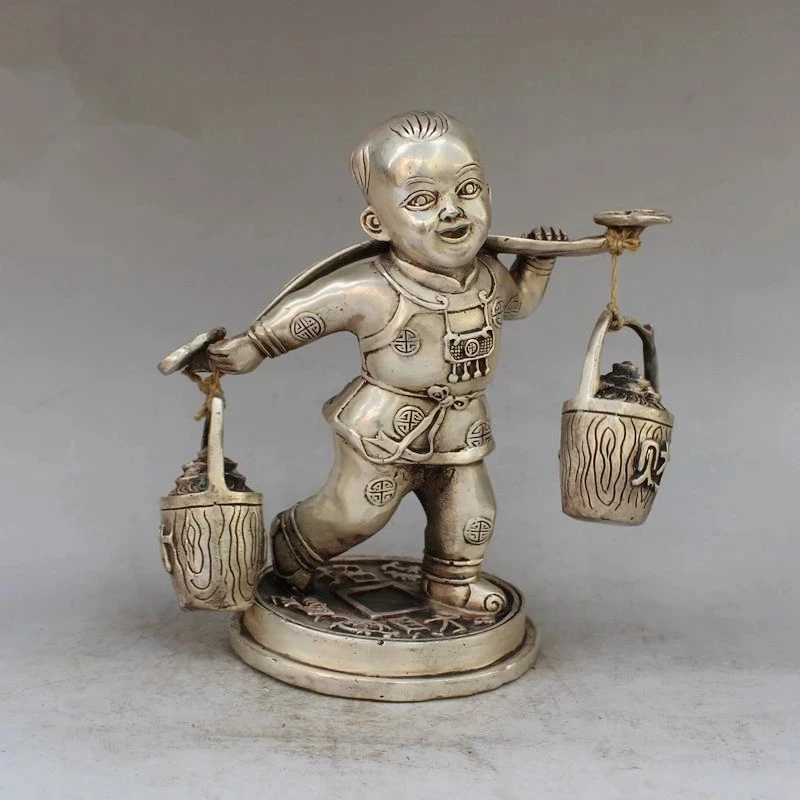 Antique white brass collection boutique bronze furnishing articles cupronickel lucky boy